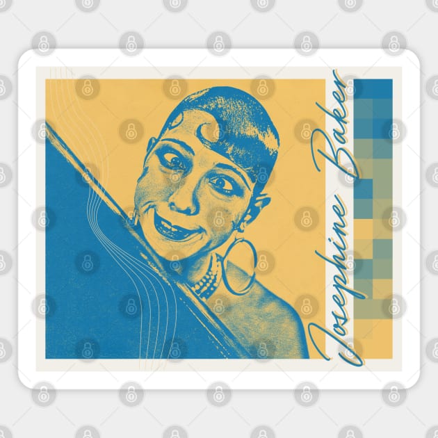 Josephine Baker // Retro Aesthetic Fan Design Magnet by unknown_pleasures